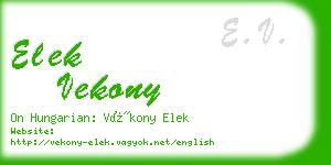 elek vekony business card